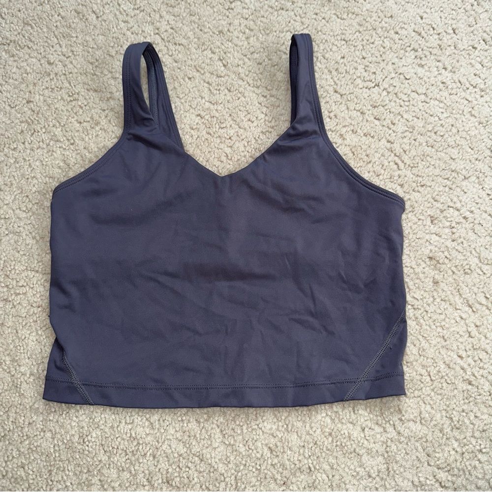 Gray align style cropped tank top